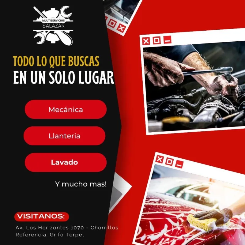 Promoción multipunto: mecánica, llantería y lavado en un solo lugar