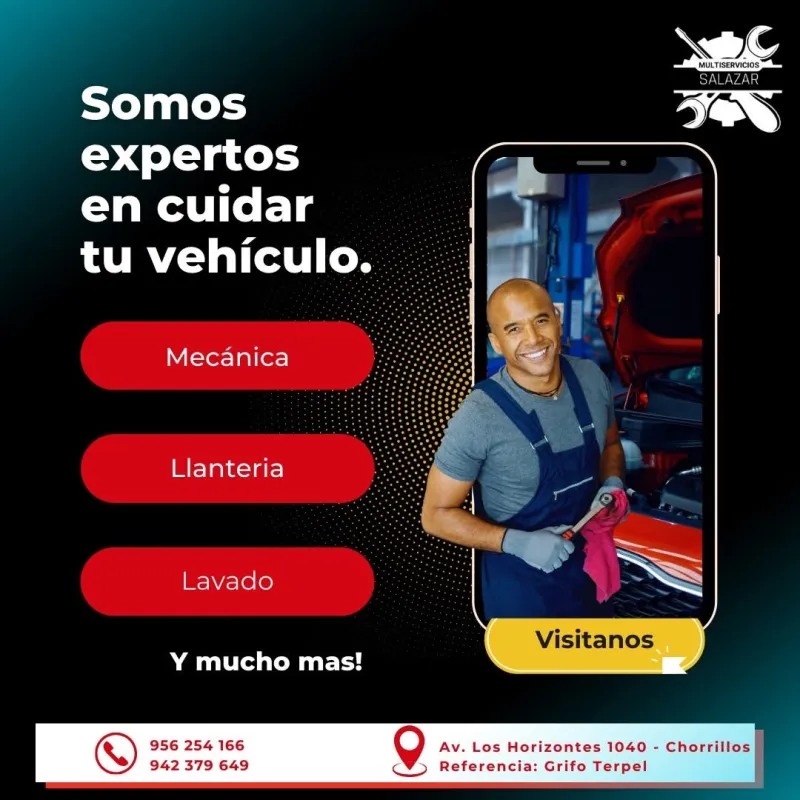 Promoción de servicios automotores: mecánica, llantería y lavado